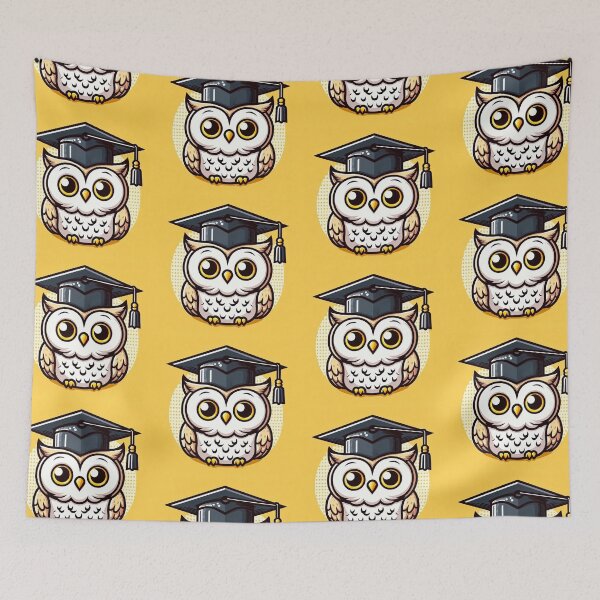 Item preview, Owl with Graduation Cap Pop Art Style designed and sold by artofuniverse.