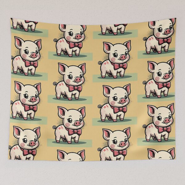 Item preview, Cute Piglet Pop Art Style designed and sold by artofuniverse.