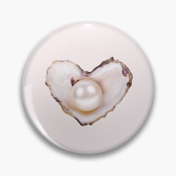 Item preview, heart shaped clam and pearl sticker designed and sold by fawnlaced.