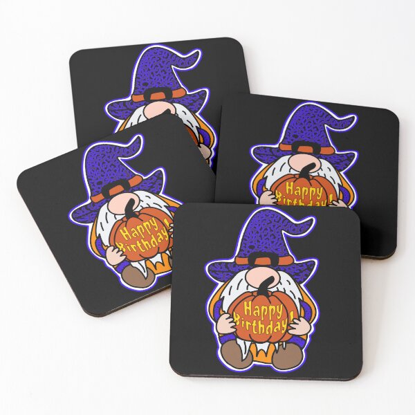 Item preview, Cute bearded gnome Halloween birthday with leopard print graphics designed and sold by PerkyParakeet.