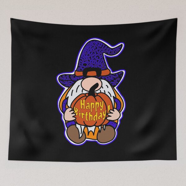 Item preview, Cute bearded gnome Halloween birthday with leopard print graphics designed and sold by PerkyParakeet.