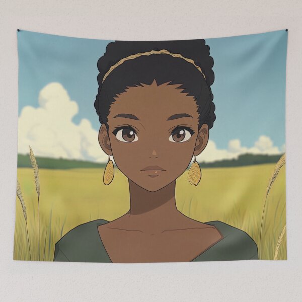 Item preview, Botswanan woman, portrait | Anime style designed and sold by ComicsFactory.