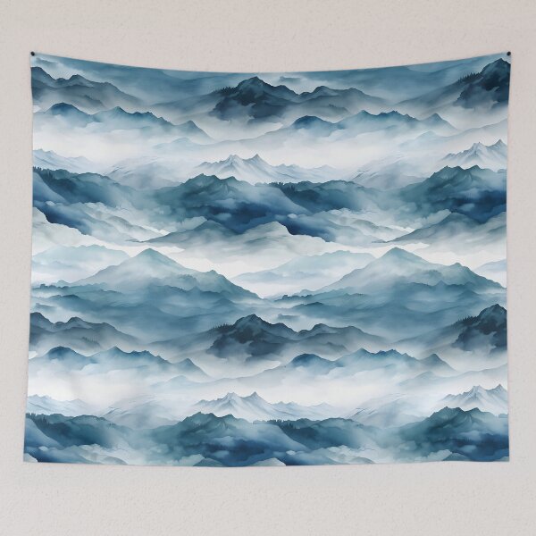 Item preview, Blue & White Mountain Landscape  designed and sold by KSimpson838.