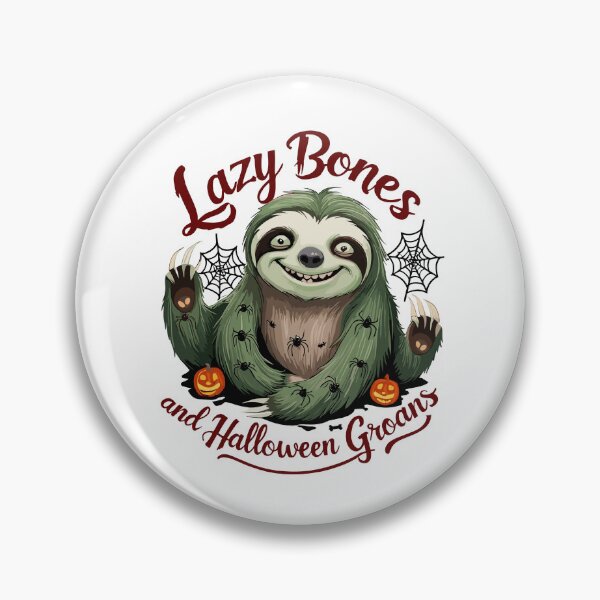 Item preview, Lazy Bones and Halloween Groans - Spooky Sloth designed and sold by MaateoDesign.