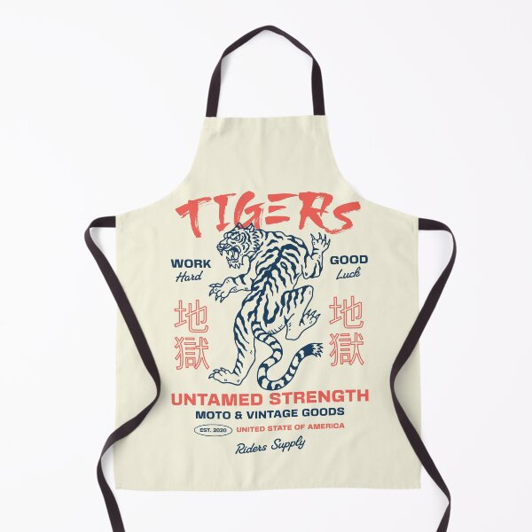 Item preview, Bengal Tiger Vintage Poster with Kanji Symbols designed and sold by Mariana Piana.