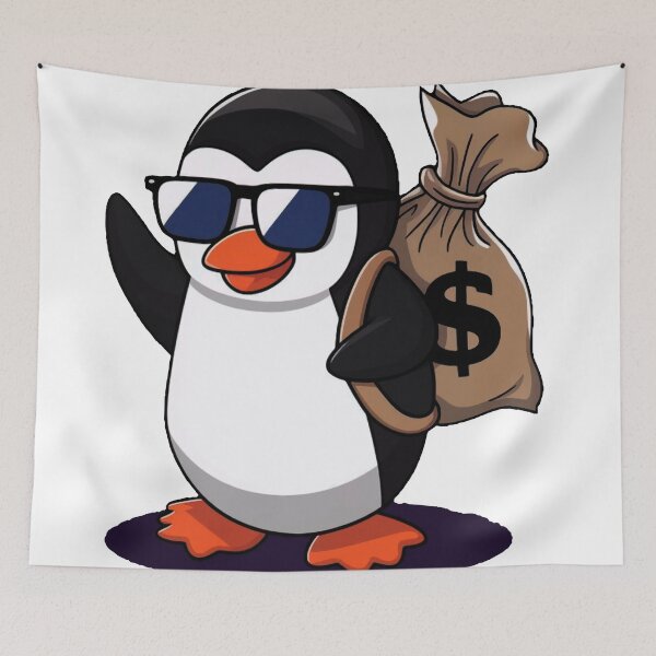 Item preview, Penguin with money 2 designed and sold by manbaito.