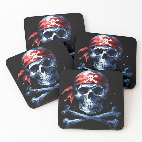 Item preview, Skull And Crossbones Pirate Watercolor designed and sold by TomFrontierArt.