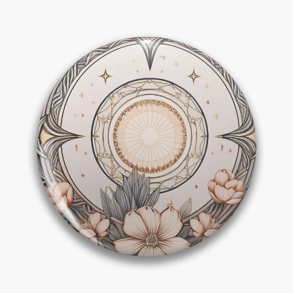 Item preview, Art  Nouveau Floral Compass Card designed and sold by KreativeKathryn.