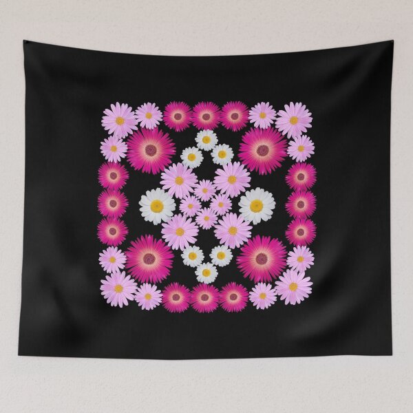 Item preview, Marguerite Daisy Flowers Floral Square Geometry Shapes Mania designed and sold by Shapes-Mania.