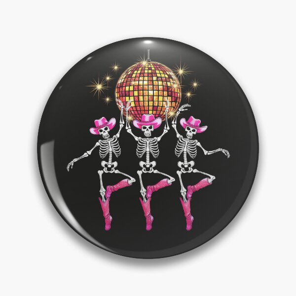 Artikelvorschau, Cowgirl Tanzende Skelette Discokugel Halloween entworfen und verkauft von stylesip.