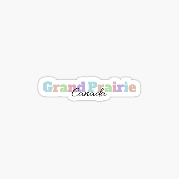 Grand Prairie Canada Travel Luggage Sticker