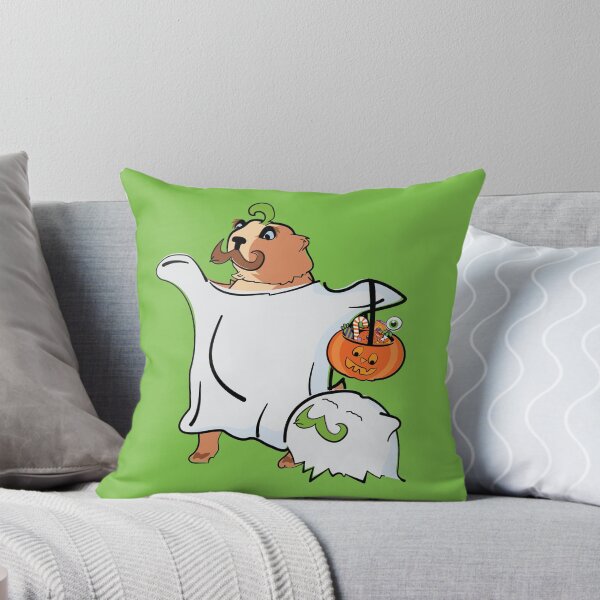 Item preview, Benjamin the Mustached Halloween Ghost - Lime designed and sold by MaestroTAVI.