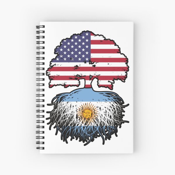 Aperçu de l'œuvre Drapeau des racines des arbres de l'Argentine, de l'Argentine et des États-Unis créée et vendue par FlagX.