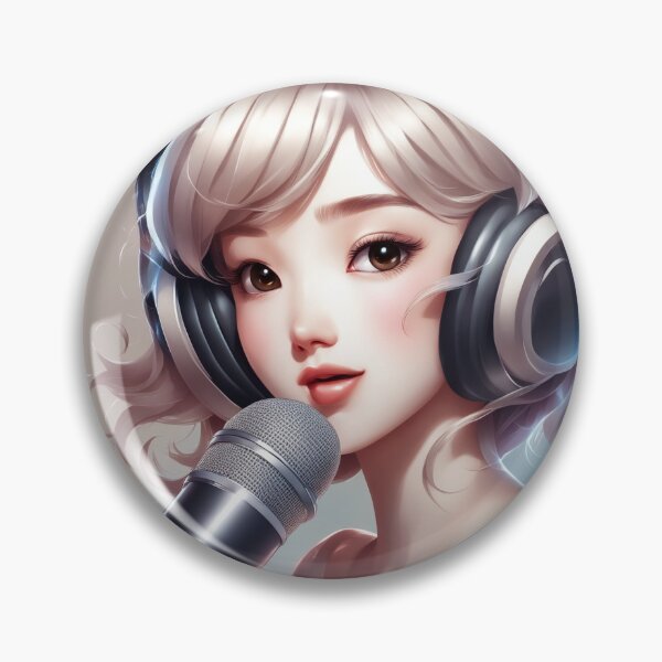 Item preview, Cute Alien Singing with Microphone Cartoon Vector Icon Illustration designed and sold by hjian8219.