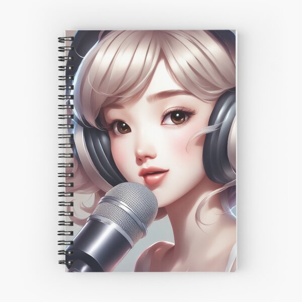 Item preview, Cute Alien Singing with Microphone Cartoon Vector Icon Illustration designed and sold by hjian8219.