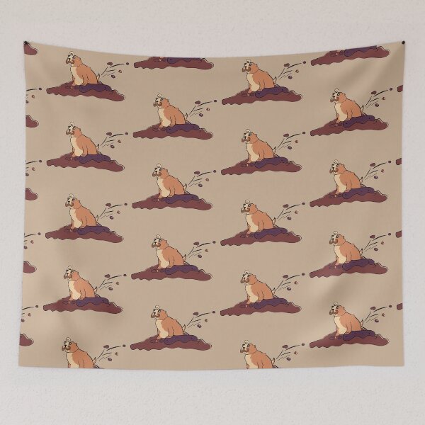 Item preview, Prairie Diggin' Dog with Mustache - Benjamin on Tan designed and sold by MaestroTAVI.
