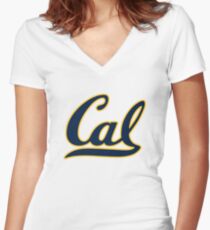berkeley Cal sticker Women's Fitted V-Neck T-Shirt