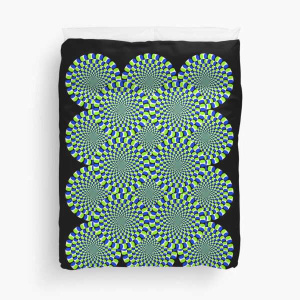Rotating Snakes Illusion Duvet Cover