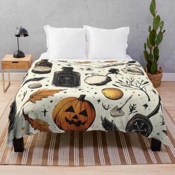 Item preview, Enchanting Halloween Pattern with True Crime Elements and Eerie Nightscapes designed and sold by PaintbrushPlace.
