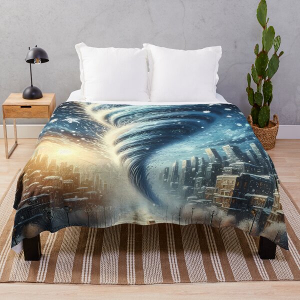 Item preview, Blizzard Tornado through a Winter City, Ai Generated Art  designed and sold by ACC .