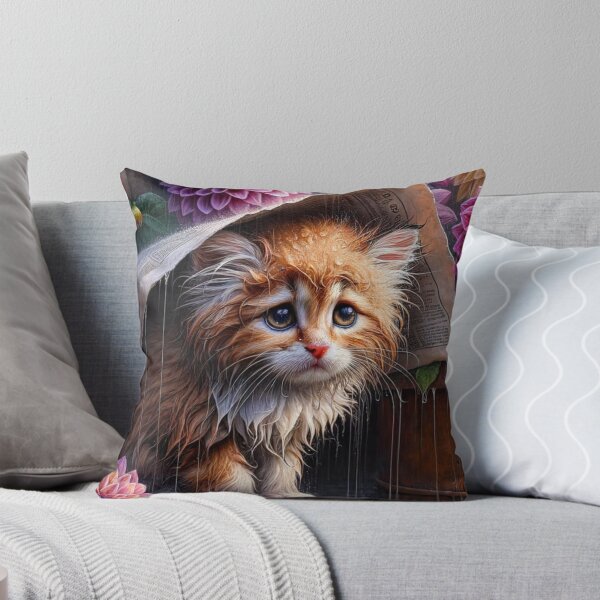 Item preview, Sad cat looks at the rain designed and sold by NaturalSweet247.