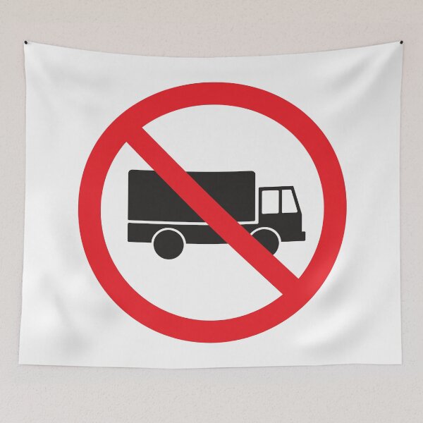 Item preview, No trucks allowed - Lorries prohibited designed and sold by designseventy.