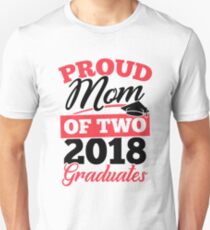 Graduation Gift Shirt for Mom with Twins Proud Mom of Two Unisex T-Shirt