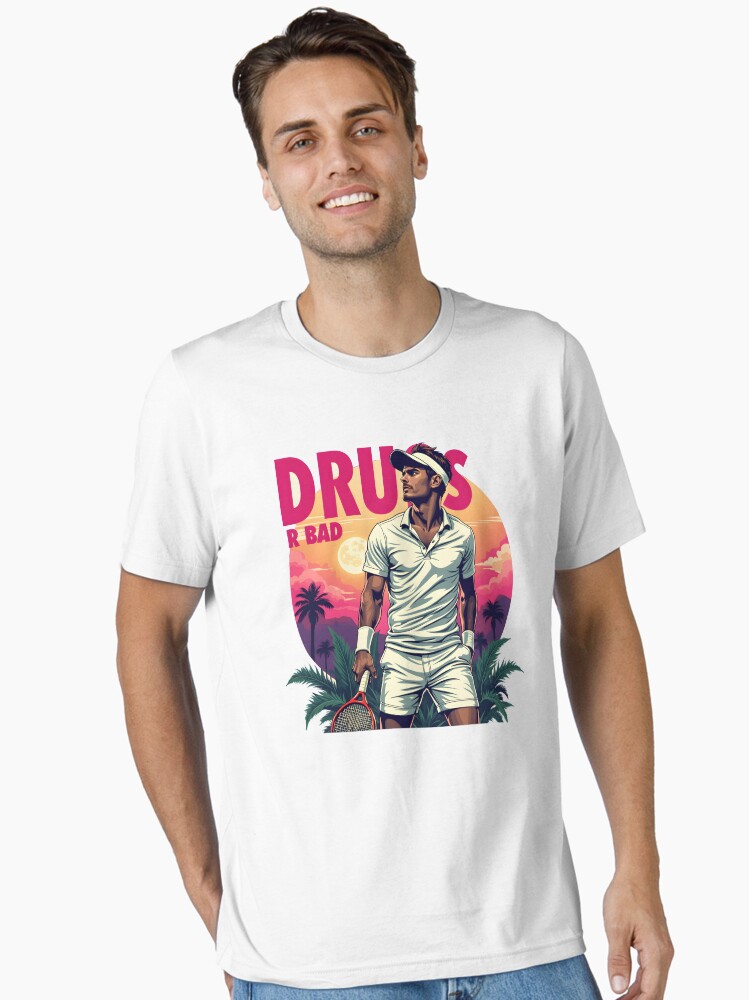 Drugs R Bad: Retro Tennis Champion Desing