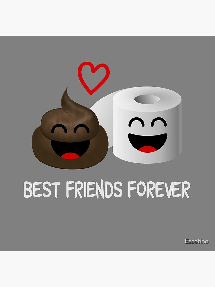 Funny Poop Emoji Best Friends Forever Toilet Humor  Tote Bag for Sale by  Essetino