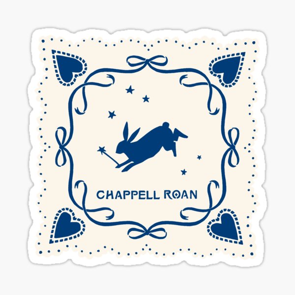 Vista previa del artículo con la obra «Varita de encaje azul Chappell Roan y un conejo», diseñado y vendido por aestheticqueen.