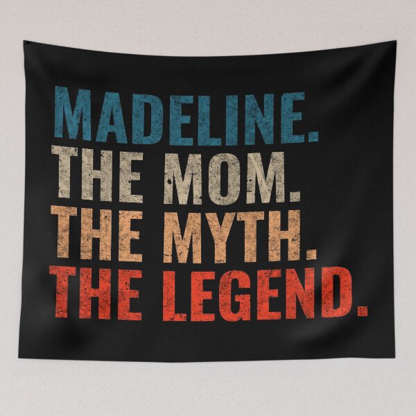 Item preview, Madeline The Mom The Myth The Legend Madeline Name Retro 70s distress designed and sold by Teelogic.