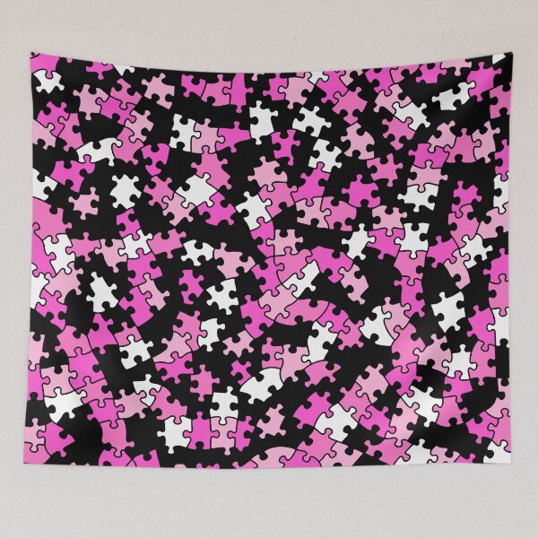 Item preview, Jigsaw Puzzle Lover Pieces Camo Pattern Puzzler PINK designed and sold by GrandeDuc.