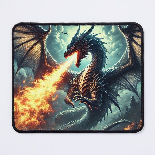 Item preview, Legendary Dragon breathing fire designed and sold by RetroPop23.
