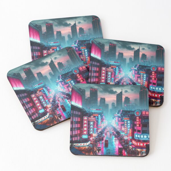 Item preview, Neon Dreamscape in the Rain designed and sold by Singularitiness.