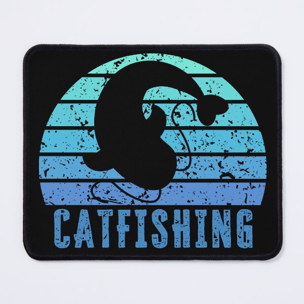 Item preview, Catfishing Blue Retro Sunset designed and sold by kapsell.