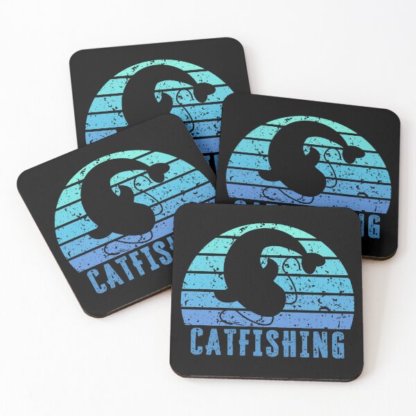 Item preview, Catfishing Blue Retro Sunset designed and sold by kapsell.