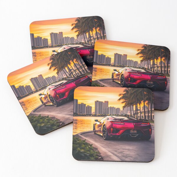 Item preview, Japanese Supercar At Sunset by the Waterfront designed and sold by RevUpDesign.