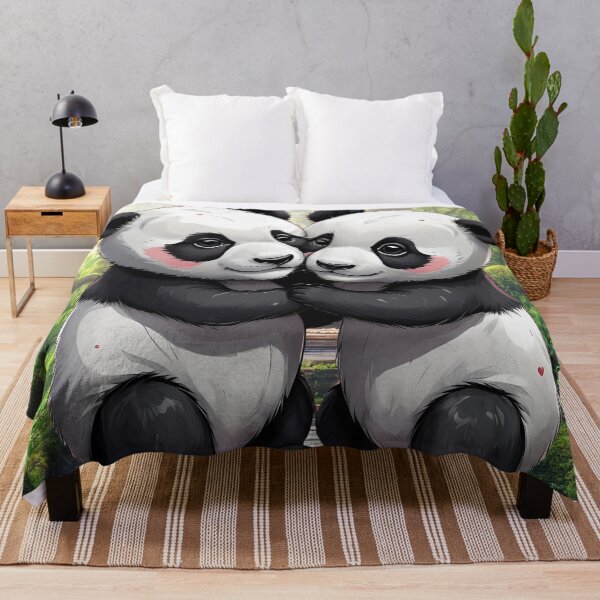 Item preview, Baby Panda bear couple hugging each other cutely designed and sold by P-P-P-MOD.