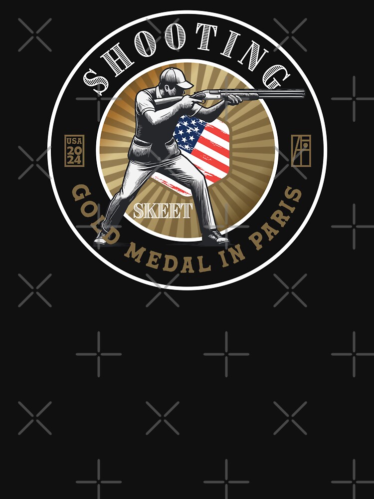 Thumbnail 3 of 3, Relaxed Fit T-Shirt, 2024 - USA - SHOOTING - GOLD MEDAL - PARIS - 1 designed and sold by ArtProjectShop.