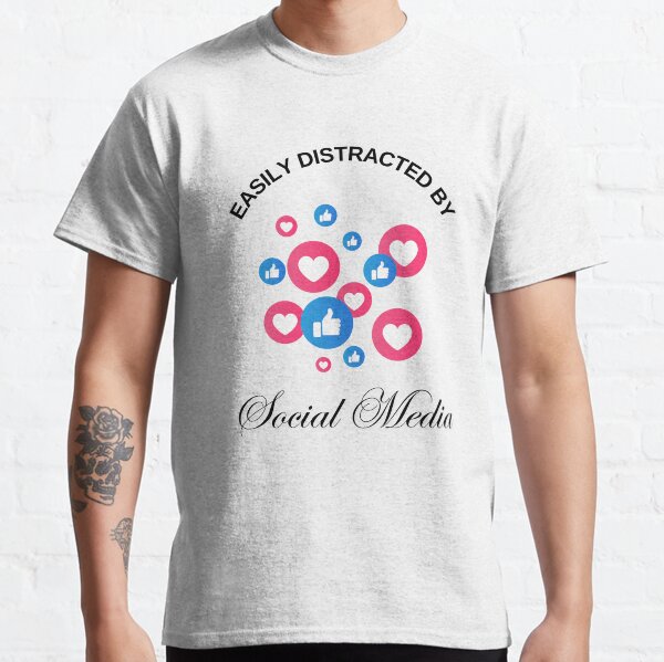 Item preview, Easily Distracted By Social Media designed and sold by CultDigHoriz.