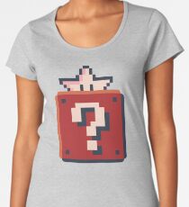 Mario Style Cube and Star Women's Premium T-Shirt