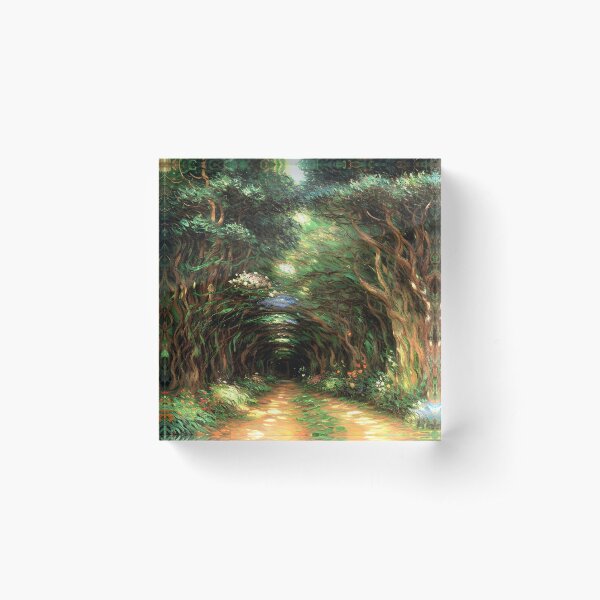 Aperçu de l'œuvre Chemin sous les rosiers Giverny - Un jardin de sérénité créée et vendue par artdesignsnow.