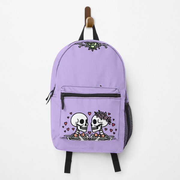 Item preview, Skeletons in Love - Romantic Design with Purple Background designed and sold by AstronautMerch.