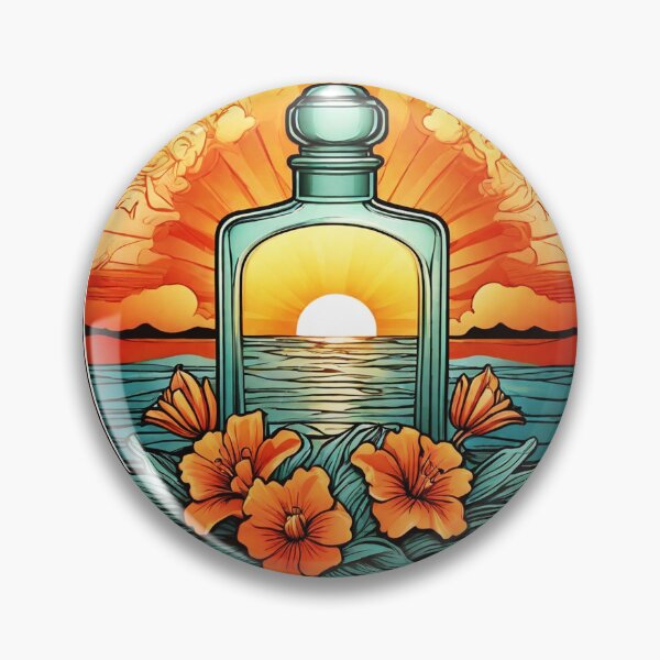 Item preview, Summer Smell Perfume Bottle at Sunset by the Ocean designed and sold by NautiChic.