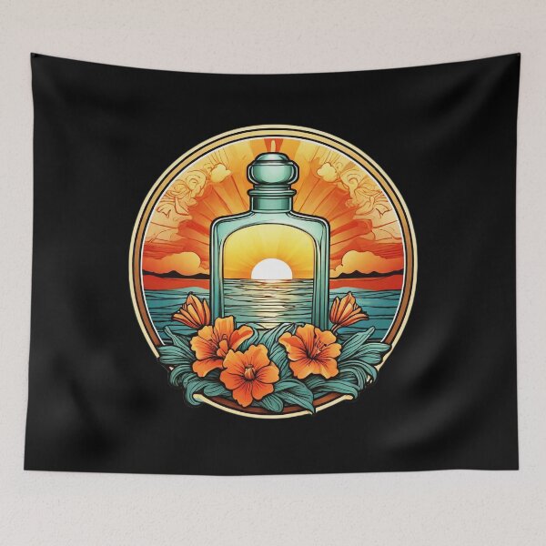 Item preview, Summer Smell Perfume Bottle at Sunset by the Ocean designed and sold by NautiChic.