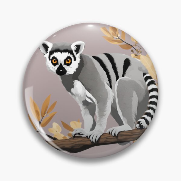 Item preview, Lemur Catta standing on a branch  -  designed and sold by PolygonPinnacle.