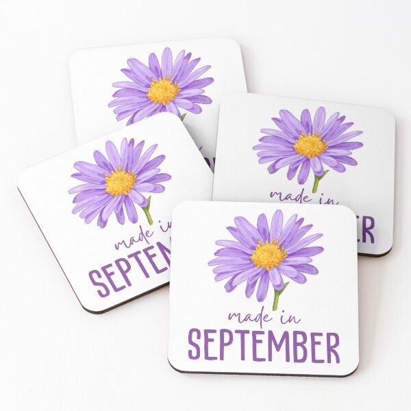 Item preview, Made in September, Aster Birth Flower, September Birthday Gift designed and sold by lagunaklein.