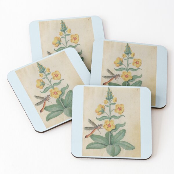 Item preview, Vintage Watercolor of Dark Mellein Flowers designed and sold by AnimaliaStar.
