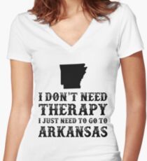 Arkansas I Just Need To Go To Arkansas Women's Fitted V-Neck T-Shirt