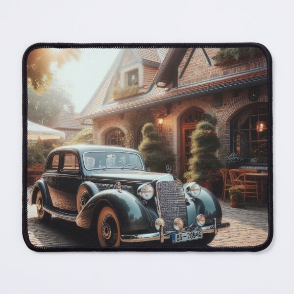 Item preview,  Mercedes Benz retro Black car wallpaper Background designed and sold by Expressions-Sel.